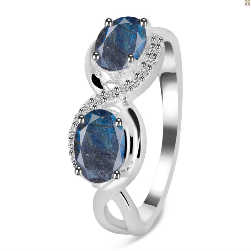 Labradorite & White Topaz Ring LBD-RDR-456.