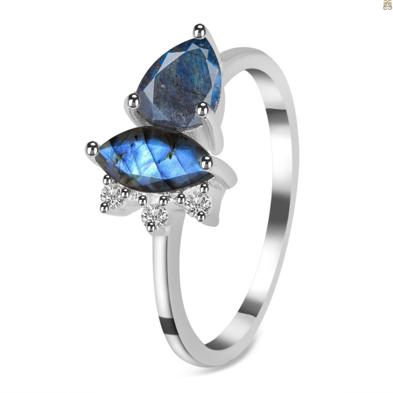 Labradorite & White Topaz Ring LBD-RDR-464.