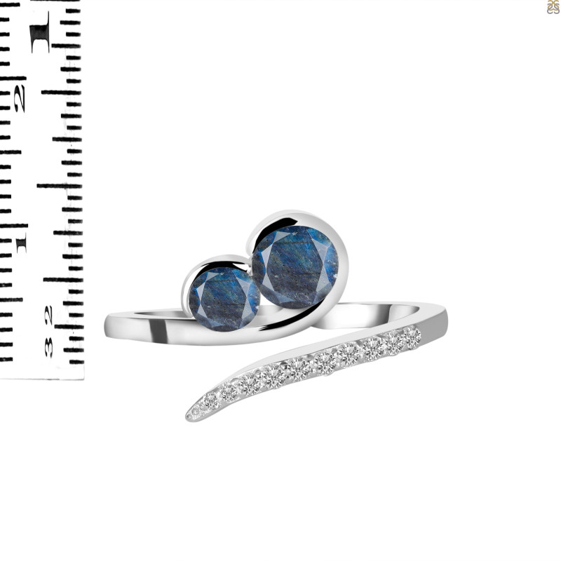 Labradorite & White Topaz Ring LBD-RDR-470.