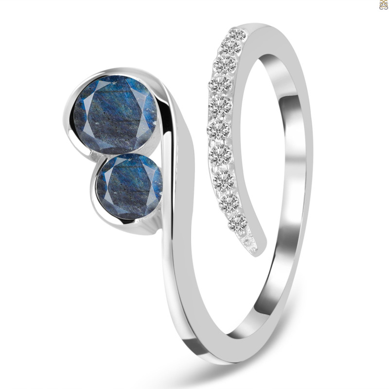 Labradorite & White Topaz Ring LBD-RDR-470.