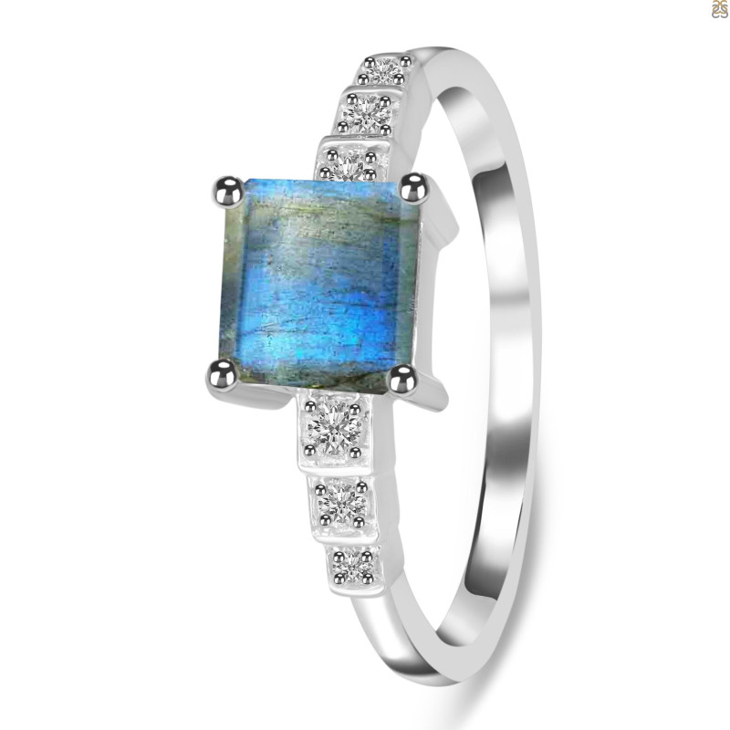 Labradorite & White Topaz Ring LBD-RDR-472.