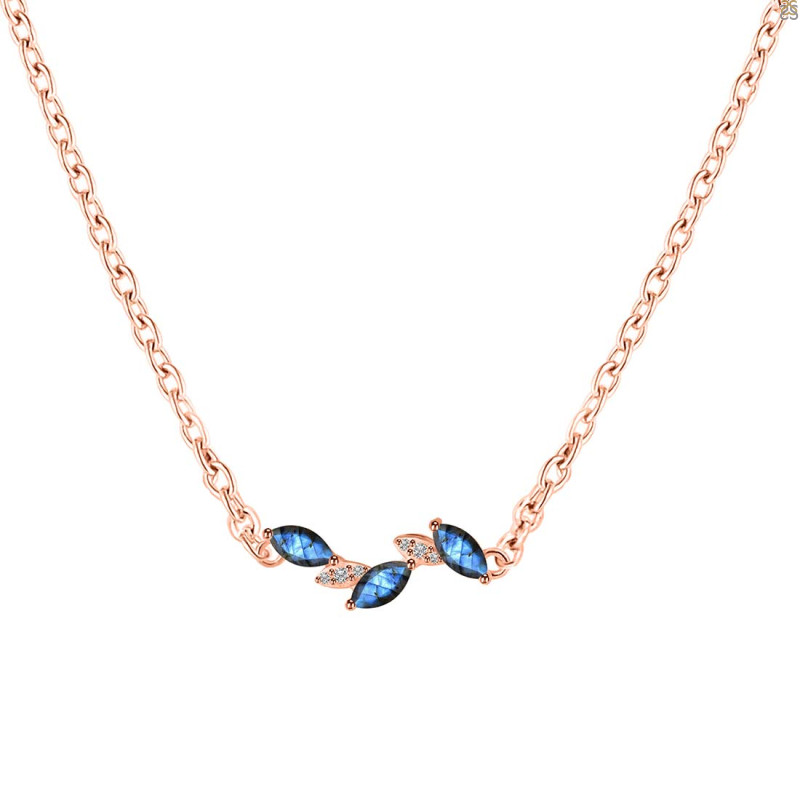 Labradorite & White Topaz Necklace LBD-RDN-460.