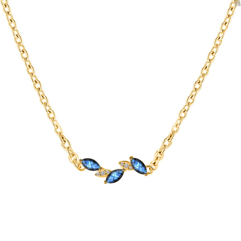 Labradorite & White Topaz Necklace LBD-RDN-460.