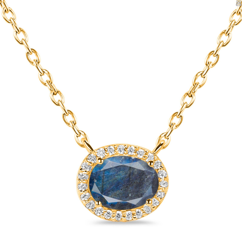Labradorite & White Topaz Necklace LBD-RN-85.