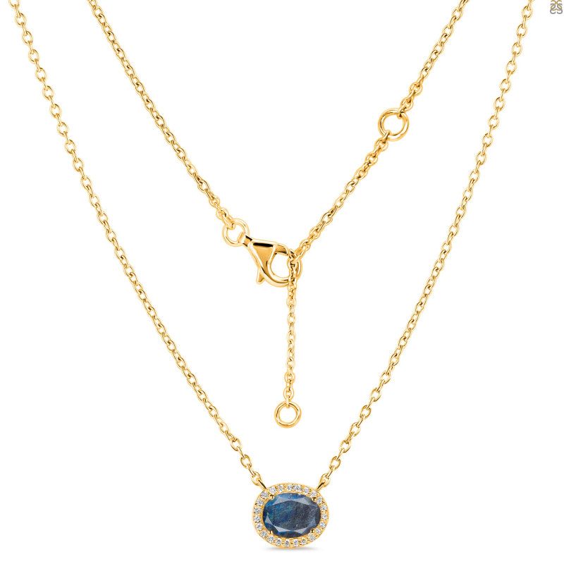 Labradorite & White Topaz Necklace LBD-RN-85.