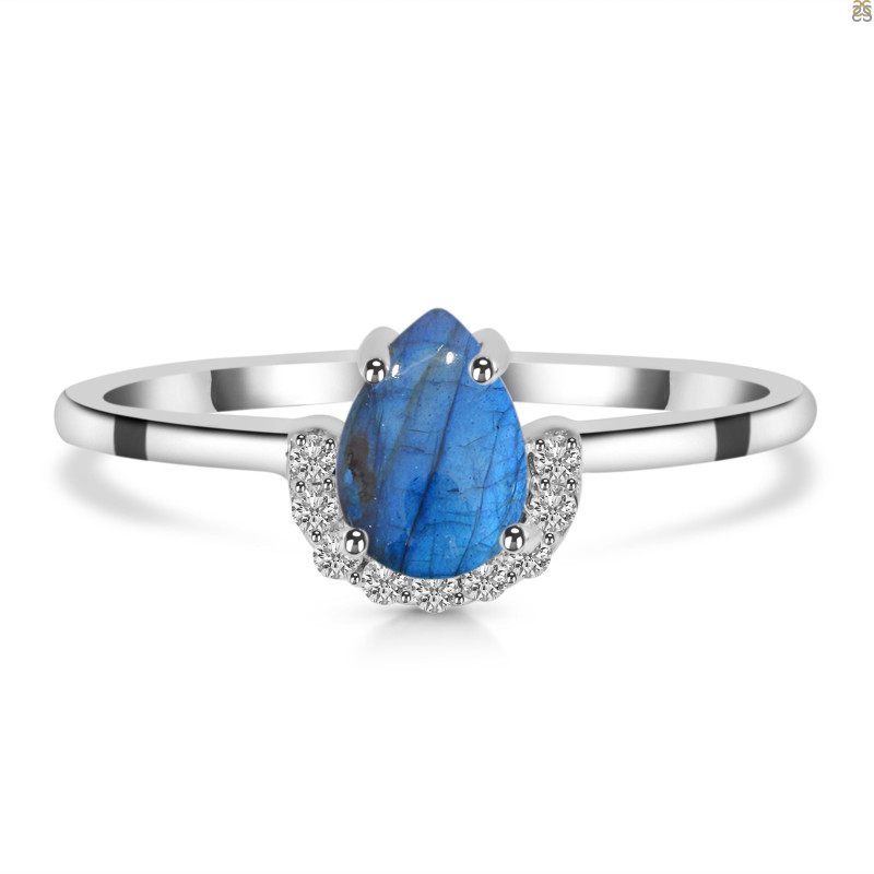 Labradorite & White Topaz Ring LBD-RR-170.