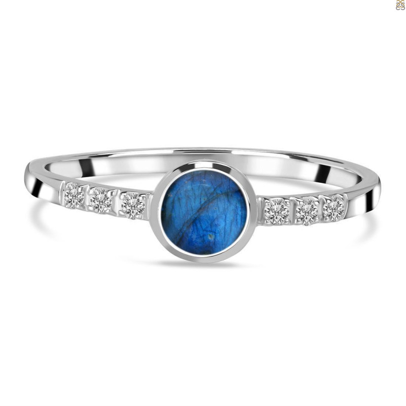 Labradorite & White Topaz Ring LBD-RR-24.