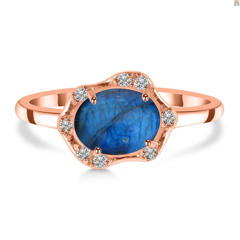 Labradorite & White Topaz Ring LBD-RR-342.