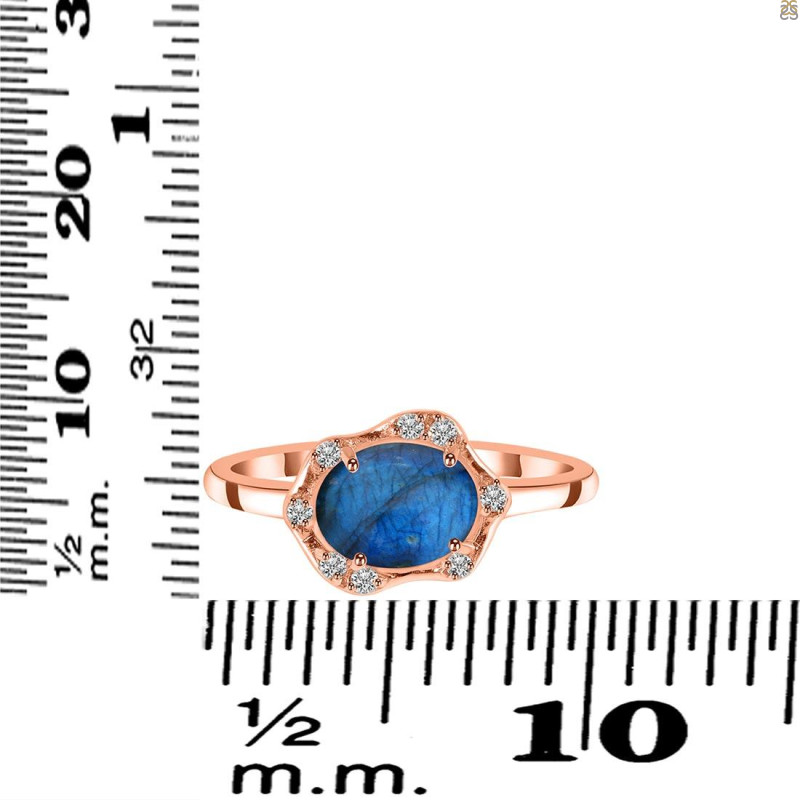 Labradorite & White Topaz Ring LBD-RR-342.