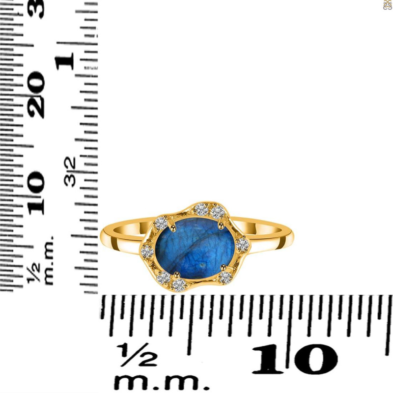 Labradorite & White Topaz Ring LBD-RR-342.