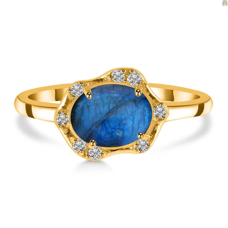 Labradorite & White Topaz Ring LBD-RR-342.