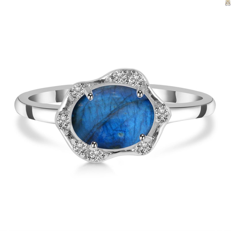 Labradorite & White Topaz Ring LBD-RR-342.