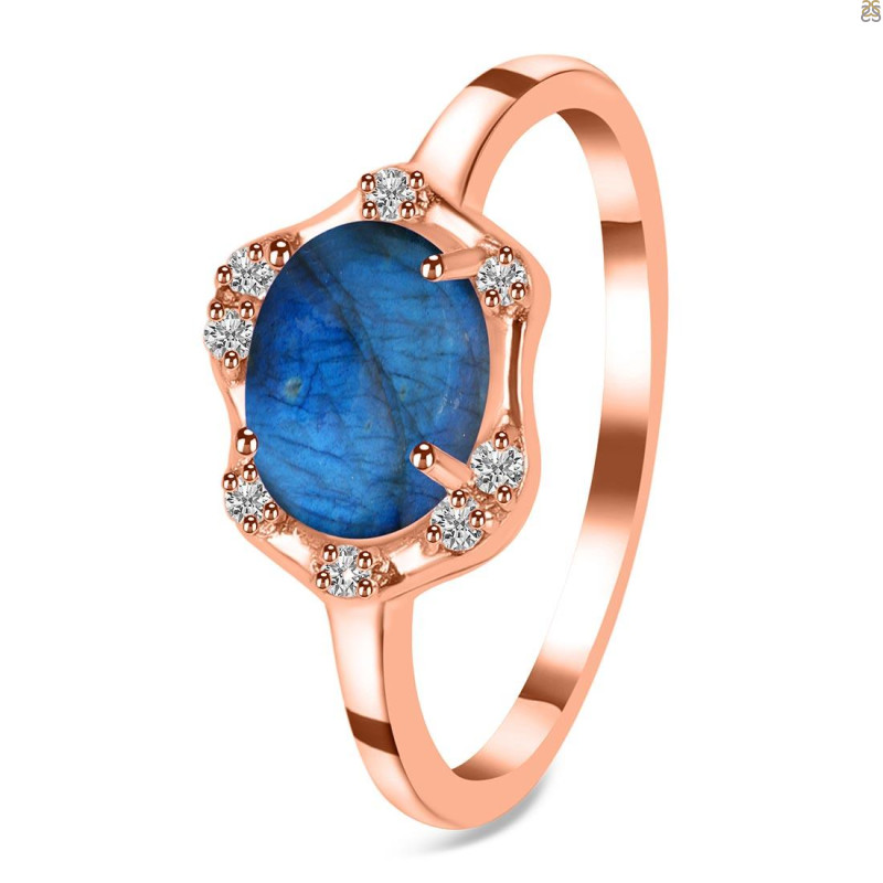 Labradorite & White Topaz Ring LBD-RR-342.