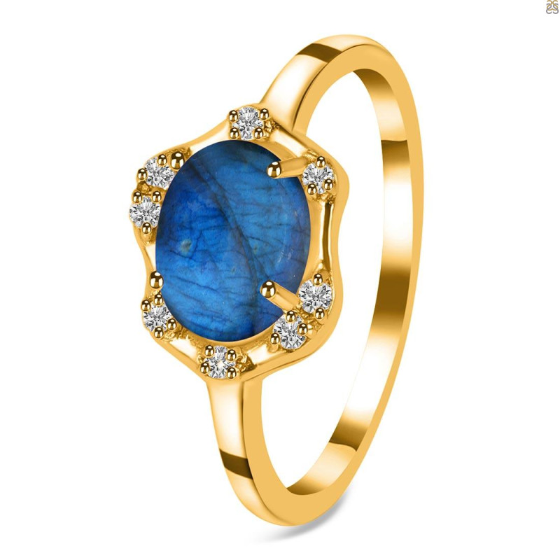 Labradorite & White Topaz Ring LBD-RR-342.