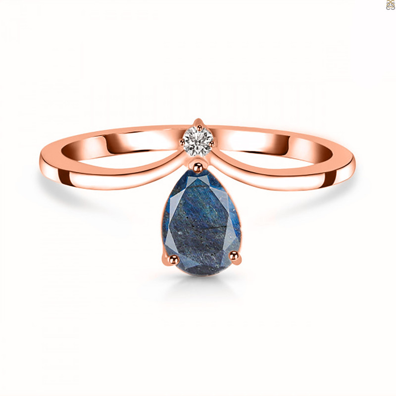 Labradorite & White Topaz Ring LBD-RR-374.