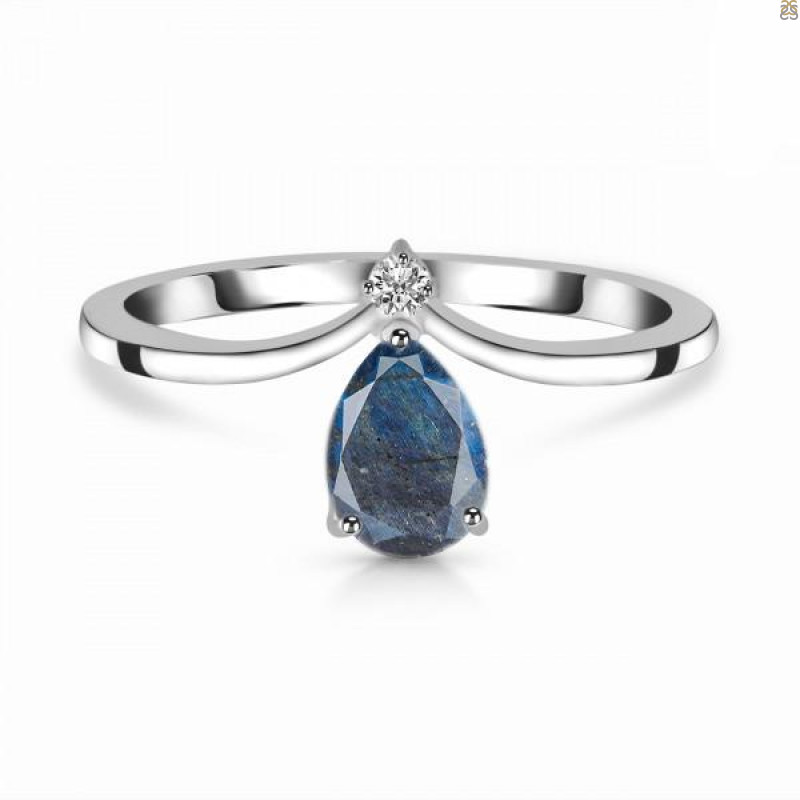Labradorite & White Topaz Ring LBD-RR-374.