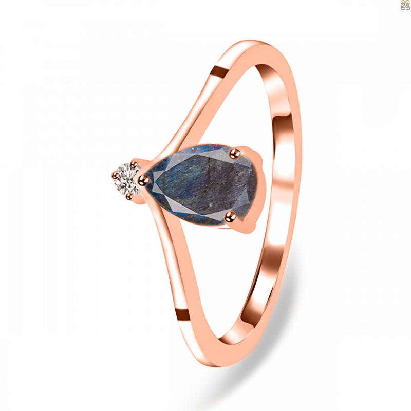 Labradorite & White Topaz Ring LBD-RR-374.