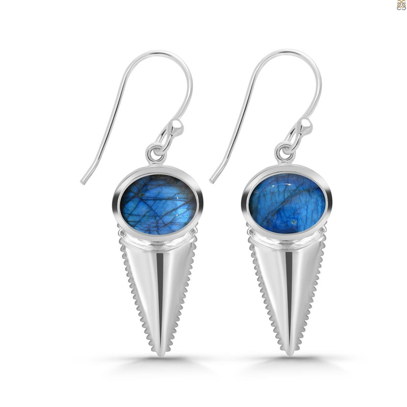 Labradorite Shell Earring LBD-RUE-8.