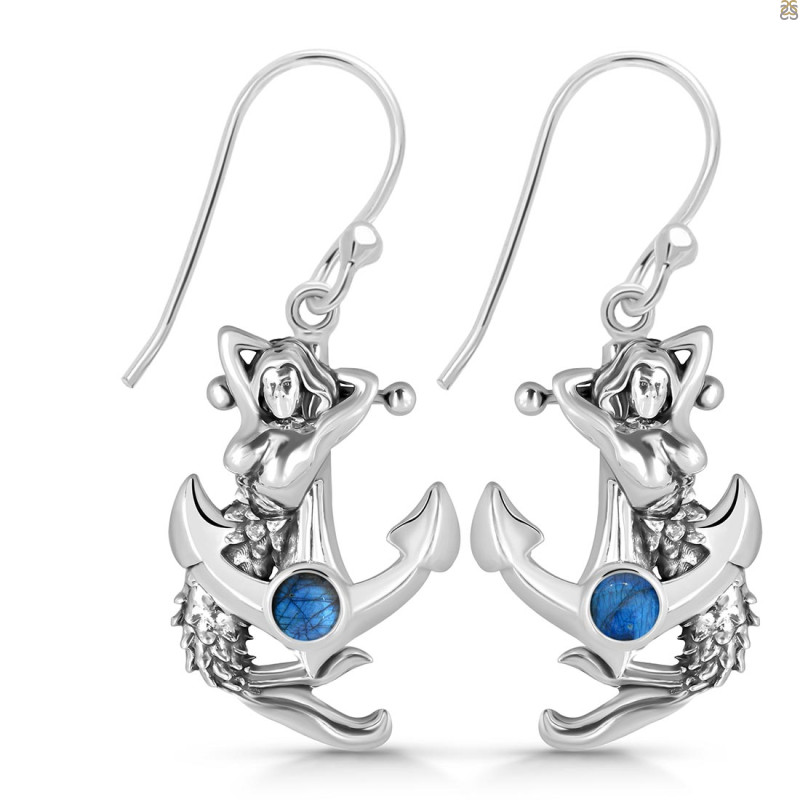 Labradorite Mermaid Earring LBD-RUE-9.