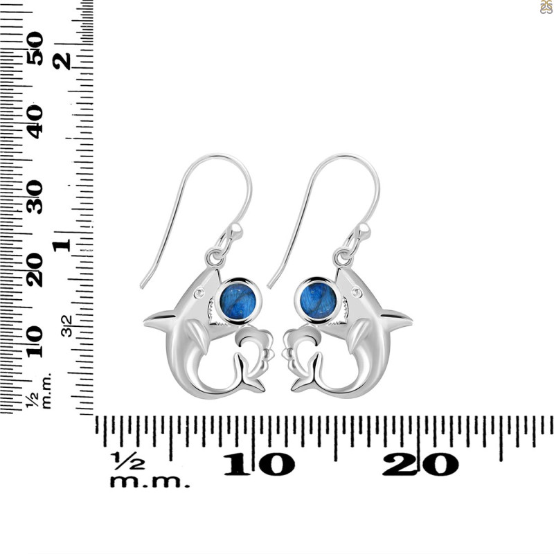 Labradorite Shark Earring LBD-RUE-12.