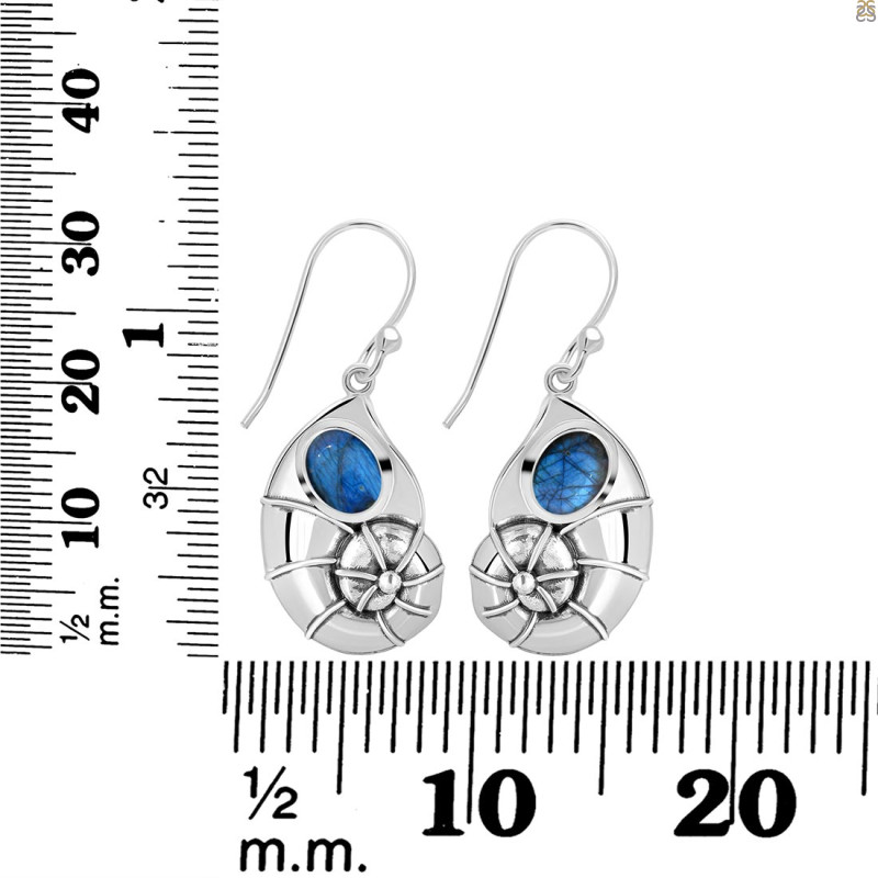 Labradorite Snail Earring LBD-RUE-18.