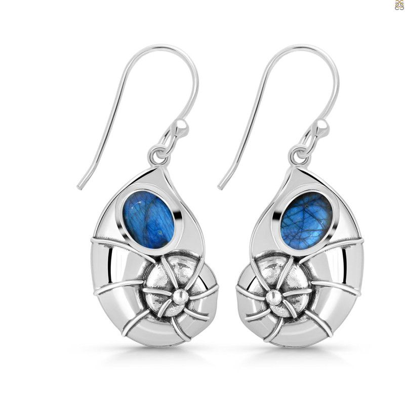 Labradorite Snail Earring LBD-RUE-18.