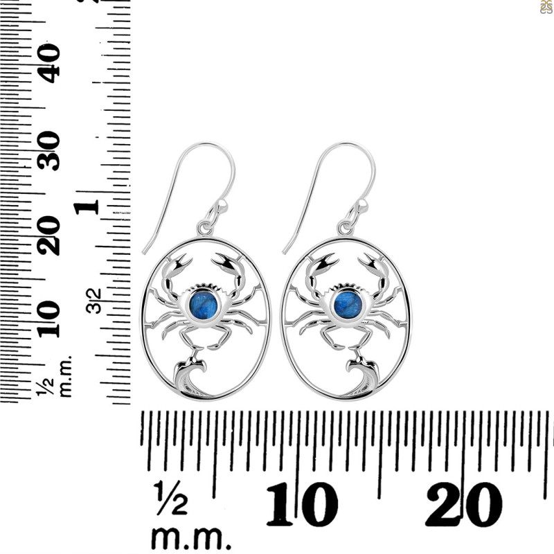 Labradorite Crab Earring LBD-RUE-19.