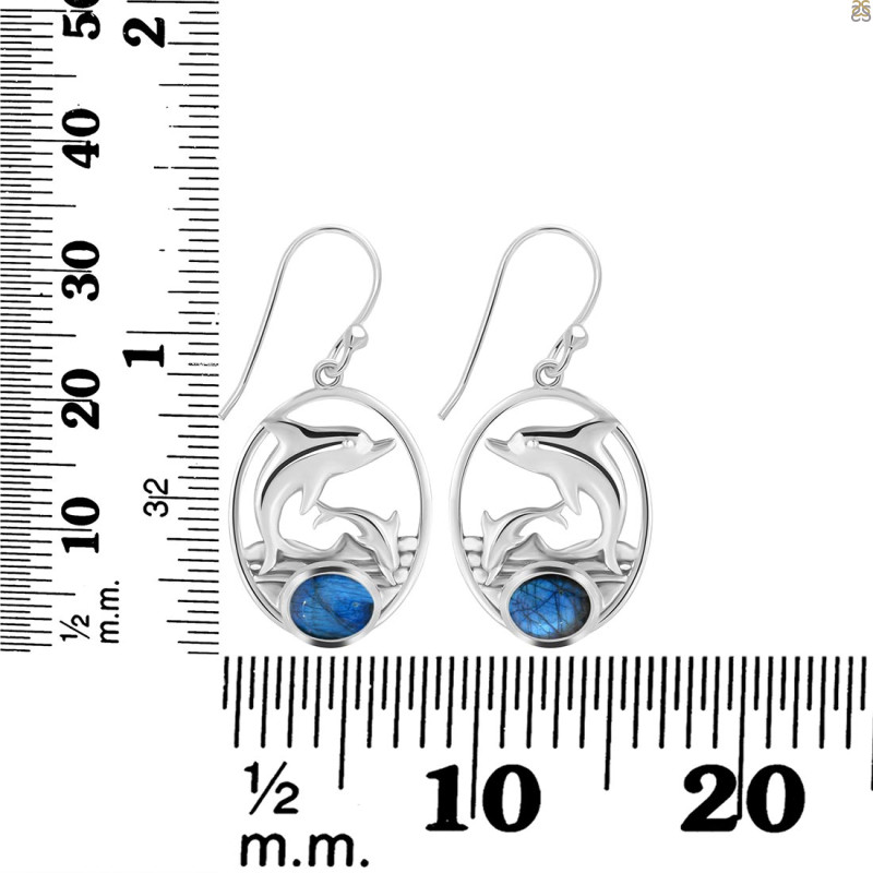 Labradorite Dolphin Earring LBD-RUE-24.