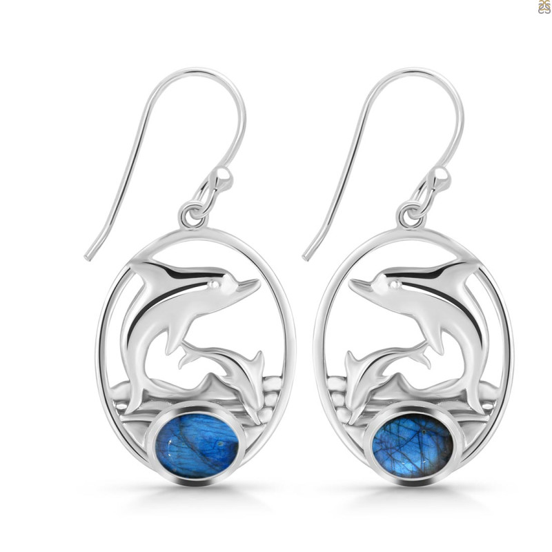 Labradorite Dolphin Earring LBD-RUE-24.