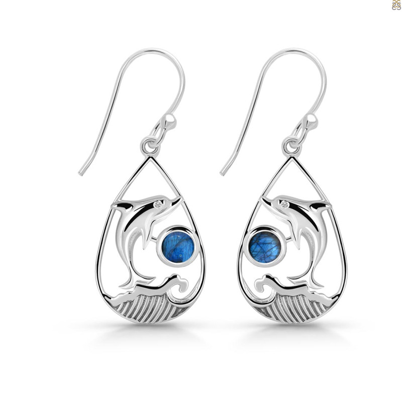 Labradorite Dolphin Earring LBD-RUE-26.