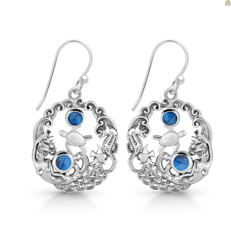 Labradorite Sea Life Earring LBD-RUE-29.