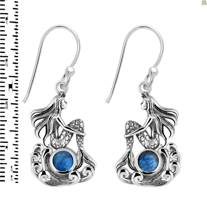 Labradorite Mermaid Earring LBD-RUE-36.