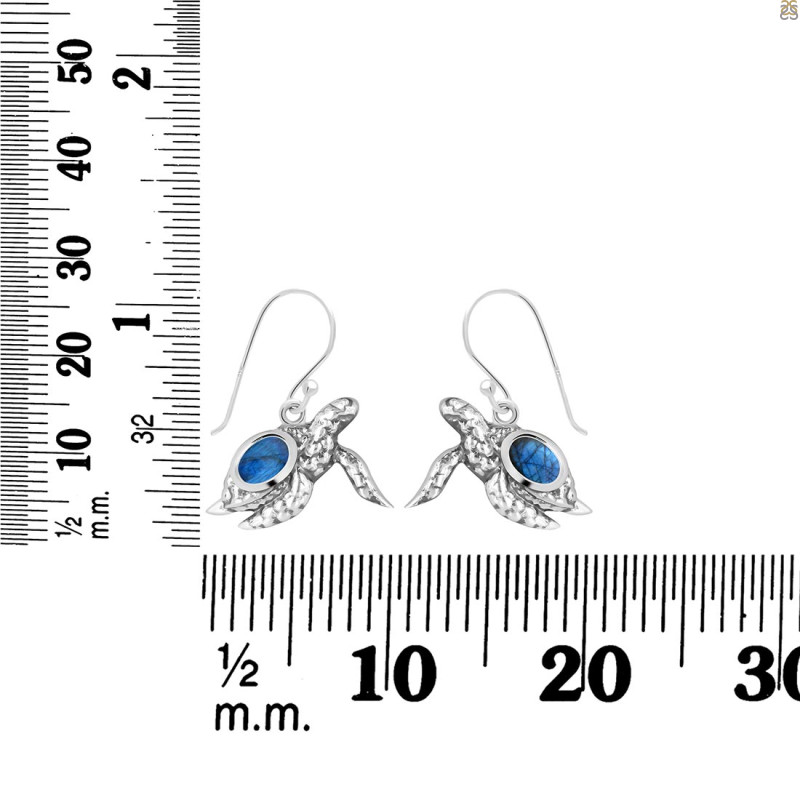 Labradorite Turtle Earring LBD-RUE-42.