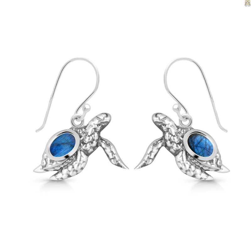 Labradorite Turtle Earring LBD-RUE-42.