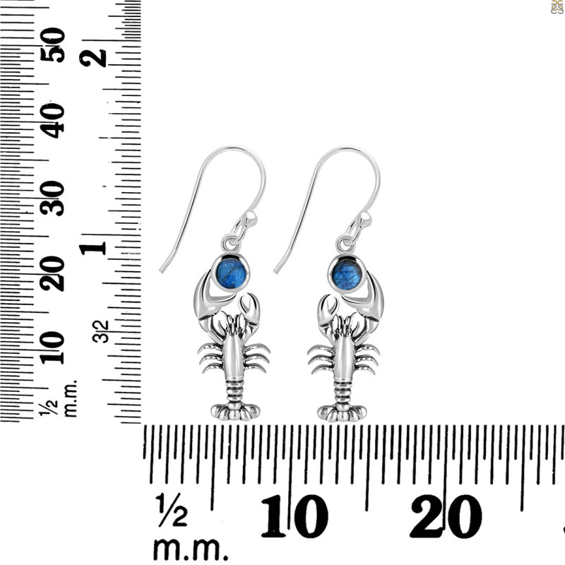 Labradorite Lobster Earring LBD-RUE-45.