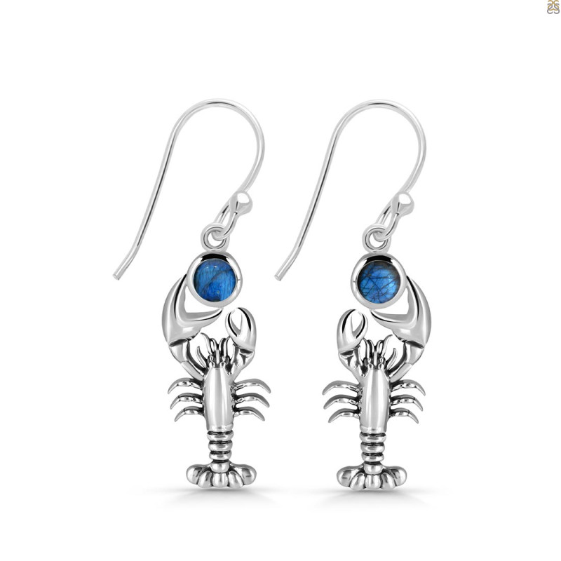 Labradorite Lobster Earring LBD-RUE-45.