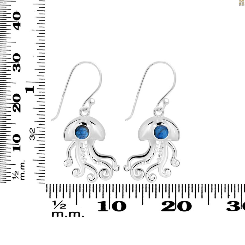 Labradorite Jelly Fish Earring LBD-RUE-47.