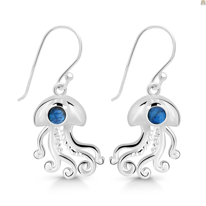 Labradorite Jelly Fish Earring LBD-RUE-47.