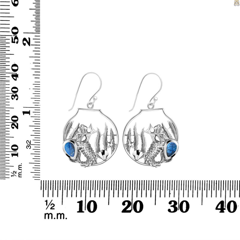 Labradorite Sea Life Earring LBD-RUE-54.