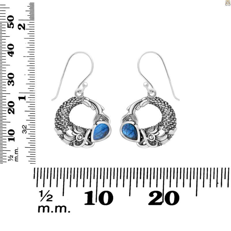 Labradorite Fish Earring LBD-RUE-56.