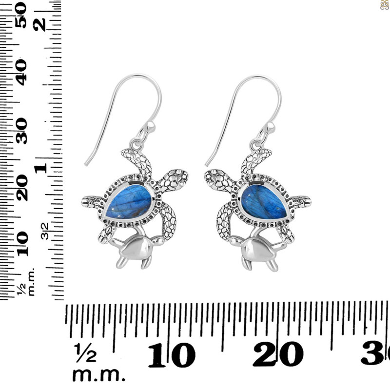 Labradorite Turtle Earring LBD-RUE-58.