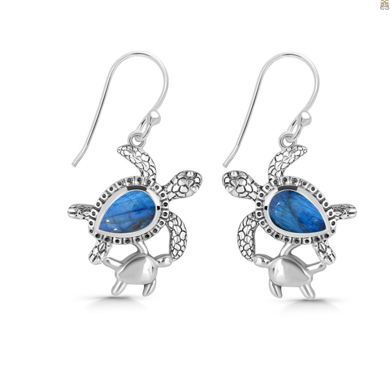 Labradorite Turtle Earring LBD-RUE-58.