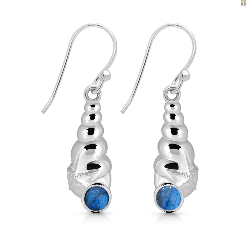 Labradorite Shell Earring LBD-RUE-60.