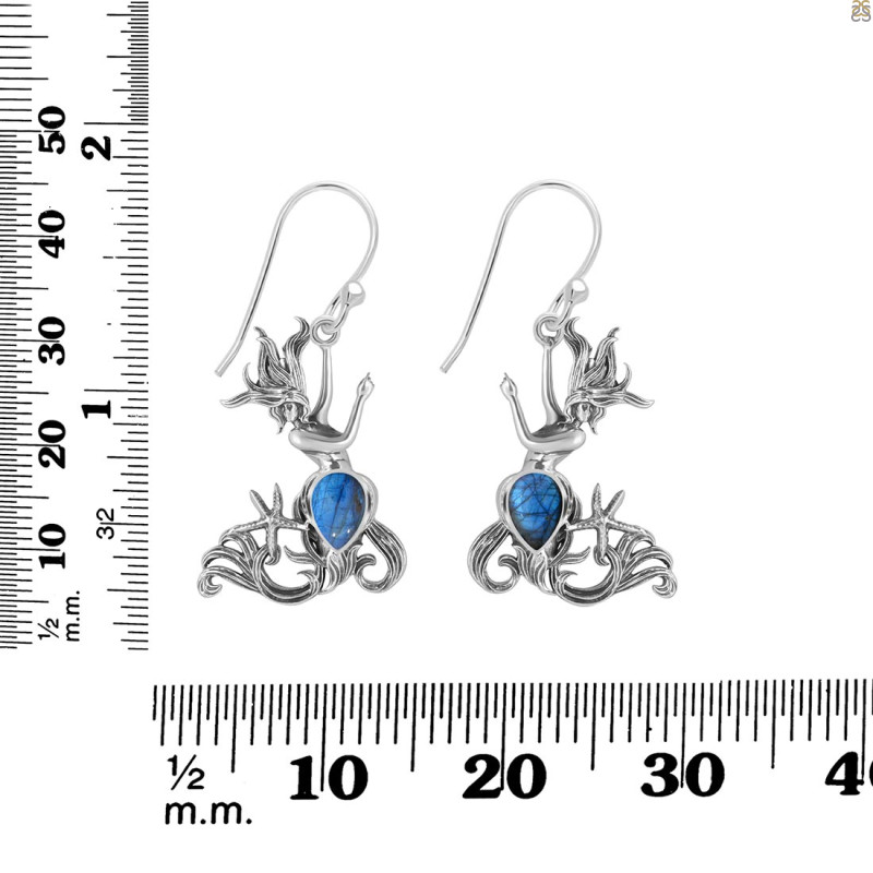 Labradorite Mermaid Earring LBD-RUE-61.