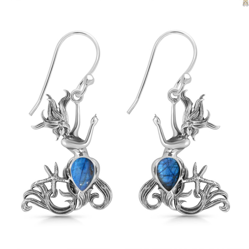 Labradorite Mermaid Earring LBD-RUE-61.