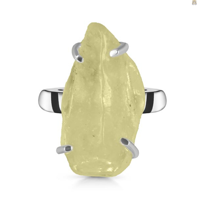 Libyan Desert Glass Ring-R-Size-5 LDG-2-116