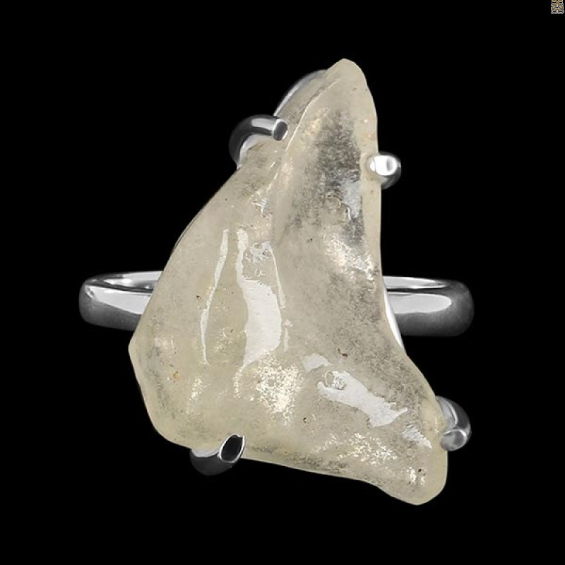 Libyan Desert Glass Ring-R-Size-8 LDG-2-16