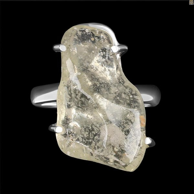 Libyan Desert Glass Ring-R-Size-8 LDG-2-19