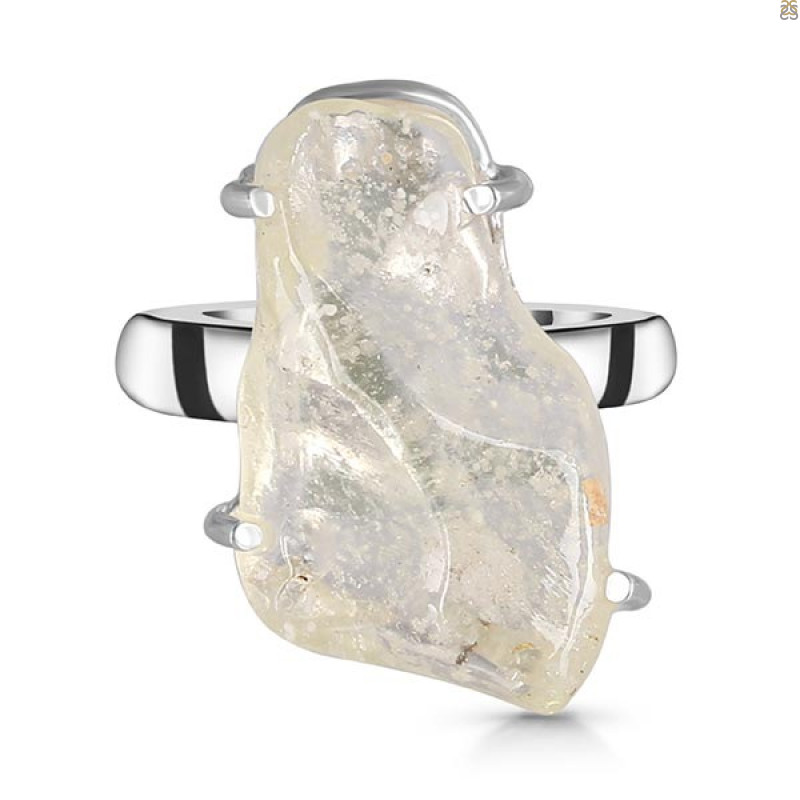 Libyan Desert Glass Ring-R-Size-8 LDG-2-19