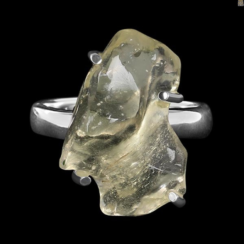 Libyan Desert Glass Ring-R-Size-10 LDG-2-20